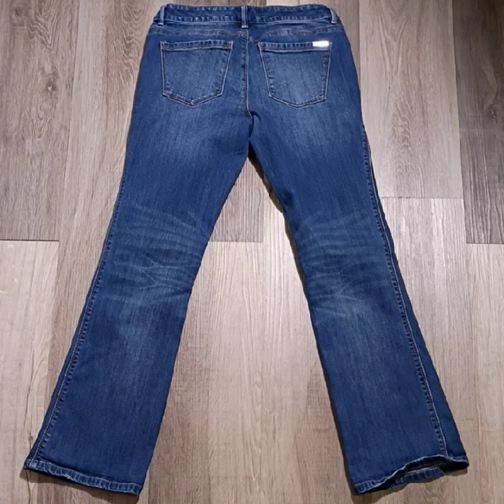 White Black Stylish‎ Blue Flare Jeans with Studded Details Size 4S